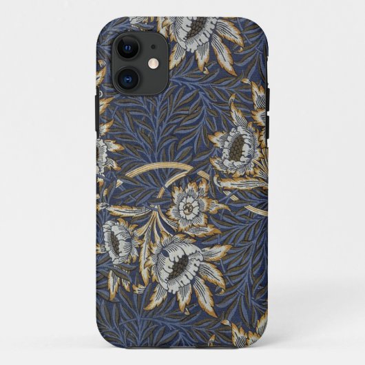 William Morris Tulp Wilgenpatroon Blauwe Bloem Case-Mate iPhone Case (Achterkant)