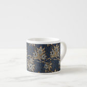 William Morris Tulp Wilgenpatroon Blauwe Bloem Espresso Kop (Voorkant rechts)