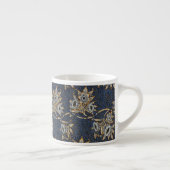 William Morris Tulp Wilgenpatroon Blauwe Bloem Espresso Kop (Rechts)