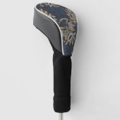 William Morris Tulp Wilgenpatroon Blauwe Bloem Golfheadcover (Schuin)