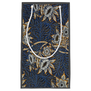 William Morris Tulp Wilgenpatroon Blauwe Bloem Klein Cadeauzakje