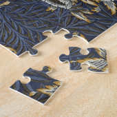William Morris Tulp Wilgenpatroon Blauwe Bloem Legpuzzel (Zijkant)