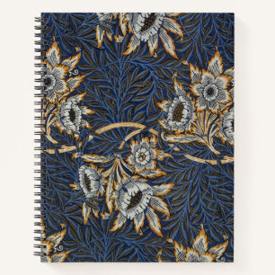William Morris Tulp Wilgenpatroon Blauwe Bloem Notitieboek