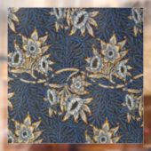 William Morris Tulp Wilgenpatroon Blauwe Bloem Raamsticker (Vel 2)