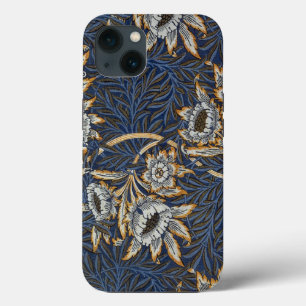 William Morris Tulp Wilgenpatroon Blauwe Bloemen Case-Mate iPhone Case