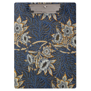 William Morris Tulp Wilgenpatroon Blauwe Bloemen Klembord
