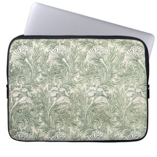William Morris Tulpenbehang Klassiek Groen Laptop Sleeve