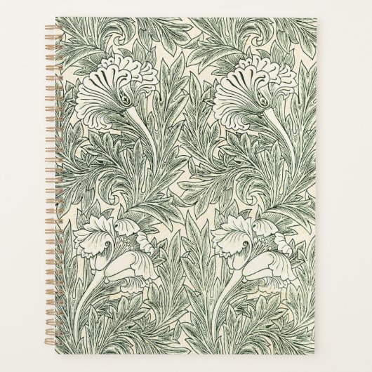 William Morris Tulpenbehang Klassiek Groen Planner (Voorkant)