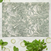 William Morris Tulpenbehang Klassiek Groen Theedoek (Gevouwen)