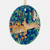 William Morris "Two Hares" Wild Rabbits Print Keramisch Ornament (Rechts)