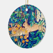 William Morris "Two Hares" Wild Rabbits Print Keramisch Ornament (Links)