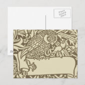 William Morris Uil Bloemrijk Vintage Ontwerp Briefkaart (Voorkant / Achterkant)