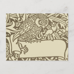 William Morris Uil Bloemrijk Vintage Ontwerp Briefkaart
