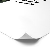 William Morris  Uil met bloesems Poster (Hoek)