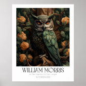 William Morris  Uil met bloesems Poster (Voorkant)