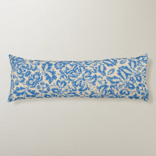 William Morris Venetiaans Blauw Bloemtegeltjes Kun Lichaamskussen