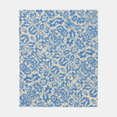William Morris Venetiaanse Bloem Damast Brocaat Fleece Deken (Voorkant)