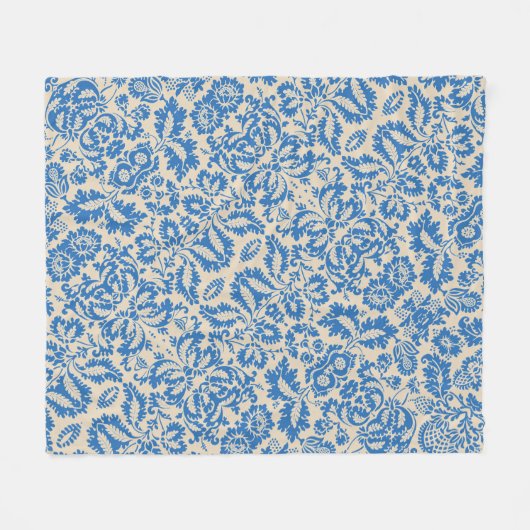 William Morris Venetiaanse Bloem Damast Brocaat Fleece Deken (Voorkant (Horizontaal))