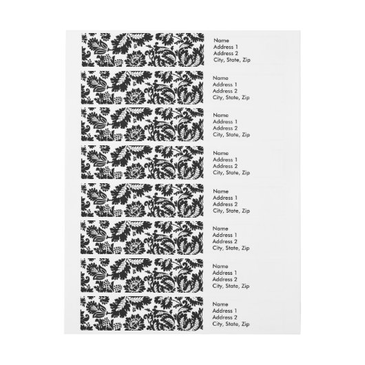 William Morris Venetian Damask Brocade Adreslabel Wikkel (Vel)