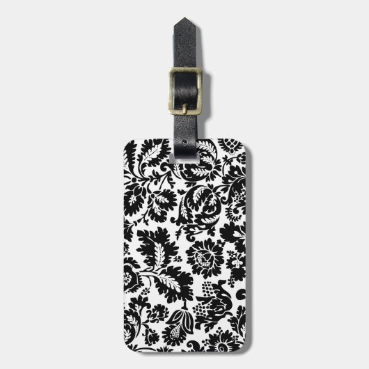 William Morris Venetian Damask Brocade Bagagelabel (Voorkant verticaal)