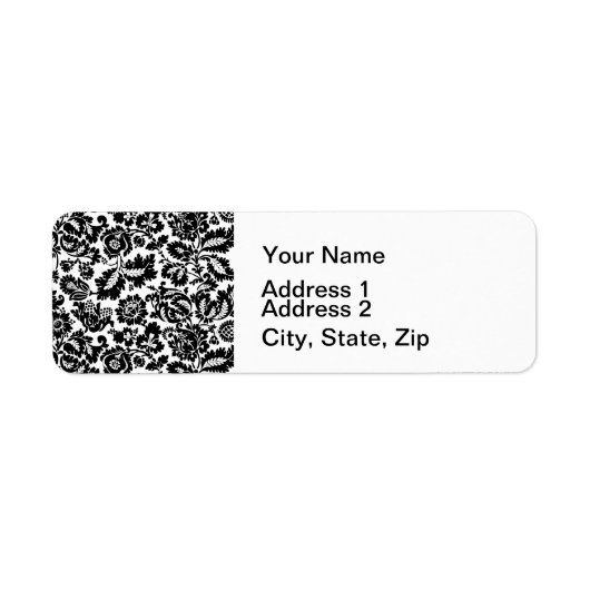 William Morris Venetian Damask Brocade Etiket (Voorkant)