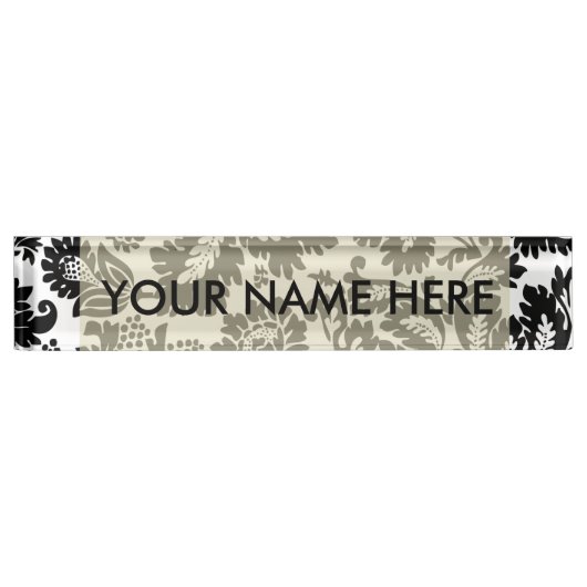 William Morris Venetian Damask Brocade Naambordje (Voorkant)