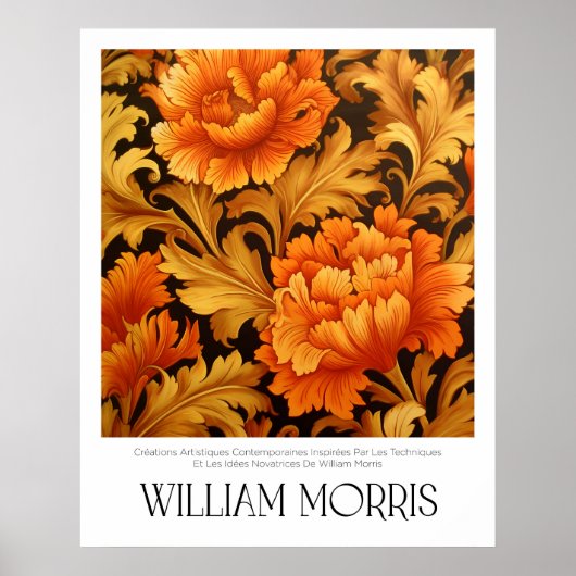 William Morris  verbrand Sinaasappel wilde bloemen Poster (Voorkant)