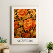 William Morris  verbrand Sinaasappel wilde bloemen Poster