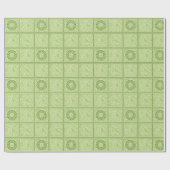 William Morris  Vierkant Groen Bloempatroon Cadeaupapier (Vlak)