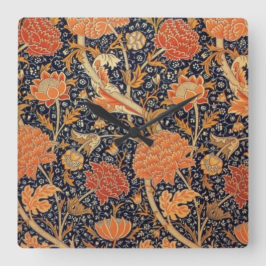 WILLIAM MORRIS VIERKANTE KLOK (Voorkant)