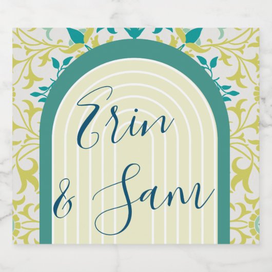 William Morris Vine Art Nouveau Sparkling Wijnetiket (Enkel label)