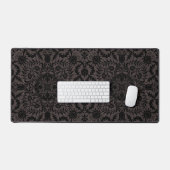 William Morris Vine Black Flower Pattern Bureaumat (Keyboard & Muis)