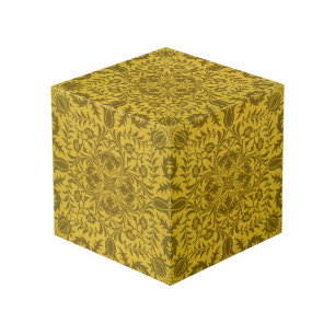William Morris Vine  Bruin Bloempatroon Kubus