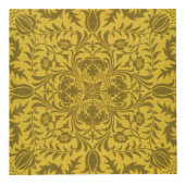 William Morris Vine  Bruin Bloempatroon Kubus (Voorkant)
