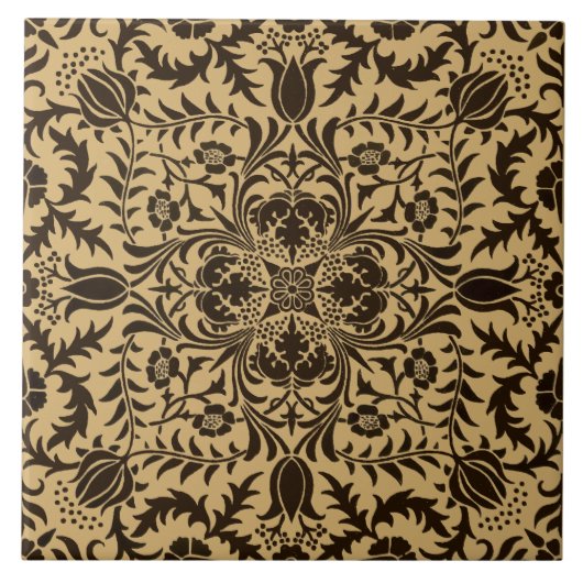 William Morris  Vine Floral Pattern Tegeltje (Voorkant)