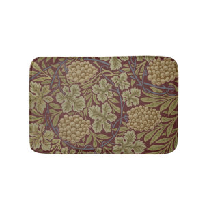 William Morris Vine Grape Red Art Badmat