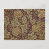 William Morris Vine Grape Red Art Briefkaart (Voorkant)