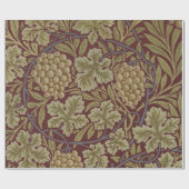 William Morris Vine Grape Red Art Cadeaupapier (Vlak)