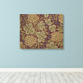 William Morris Vine Grape Red Art Canvas Afdruk (Insitu (Houten vloer))