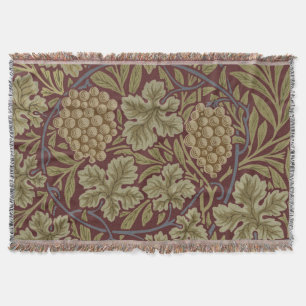 William Morris Vine Grape Red Art Deken