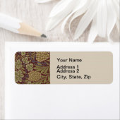 William Morris Vine Grape Red Art Etiket (Insitu)