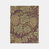 William Morris Vine Grape Red Art Fleece Deken (Voorkant)