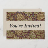 William Morris Vine Grape Red Art Kaart (Voorkant / Achterkant)