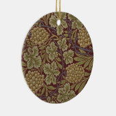 William Morris Vine Grape Red Art Keramisch Ornament (Rechts)