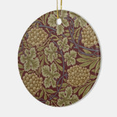 William Morris Vine Grape Red Art Keramisch Ornament (Links)