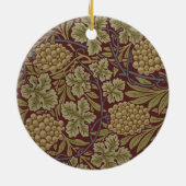 William Morris Vine Grape Red Art Keramisch Ornament (Achterkant)