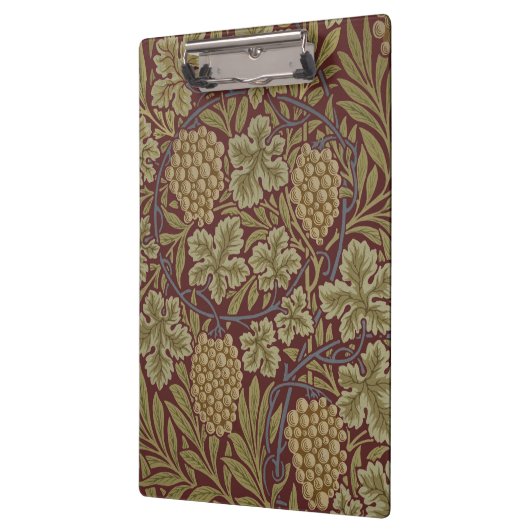 William Morris Vine Grape Red Art Klembord (Links)
