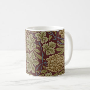 William Morris Vine Grape Red Art Koffiemok