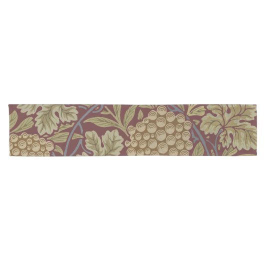William Morris Vine Grape Red Art Korte Tafelloper (Horizontaal)