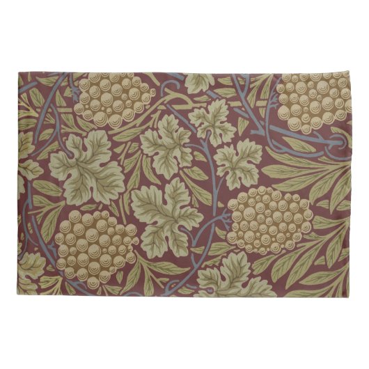 William Morris Vine Grape Red Art Kussensloop (Achterkant)